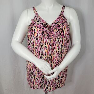 Avenue Sequined‎ Neckline V-Neck Lightweight Sleeveless Blouse Size 22/24